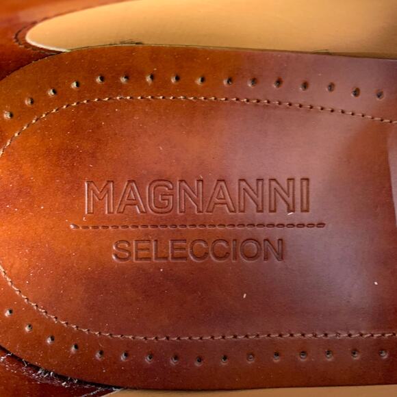 MAGNANNI Size 11 Black Leather Tassels Slip On Loafers - Picture 7 of 9